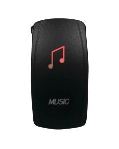 DragonFire Racing Laser-Etched Dual LED Switch - Music on/off - Red - 04-0057