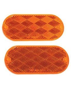 Optronics RE-12AK Reflector Oblong Amber/pair