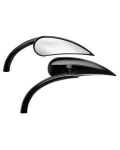 Arlen Ness Micro Black RAD II Teardrop Left Side Mirror Harley or Metric EACH