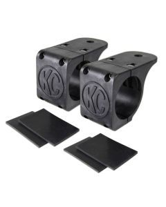KC HiLiTES Bracket Set - Tube Clamp Light Mount - Rubber Adjustment Shims - 1.75" - 2.0"