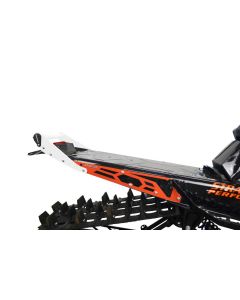 Straightline Hide 'N' Go Rear Bumper 163-165" SLASH Tunnel/ 155" Standard Taper Tunnel - White Handle Orange Plates Bumper with built in storage