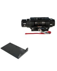 Viper 4500lbs V3 Winch Black Rope With Mount For Kawasaki Mule 4000 2009-2020