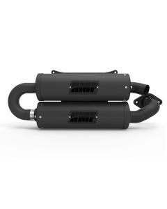 HMF Muffler Polaris RZR RS1 18-22 Gun Metal Titan-QS Twin Loop Exhaust