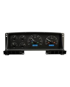 Dakota Digital 1987-1991 Ford Pickup/Bronco VHX Black Blue Display Gauge Kit VHX-87F-PU-K-B