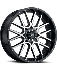 ITP Storm Series Hurricane Wheel Machined Black 18x6.5 4/137 4+2.5 1822515546B