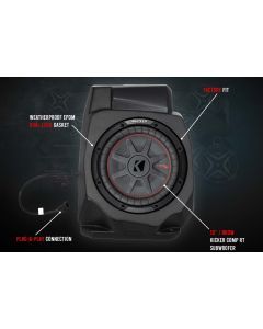 SSV Works Under Dash 10" Unloaded Subwoofer Enclosure For Polaris RZR Pro XP 2020-2022