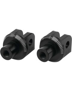 Puig Adventure Footpeg Adaptors Black Front - 6703N