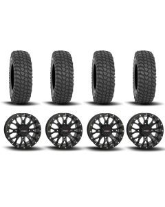 System 3 ST-3 Simulated Beadlock Matte Black 18" Wheels And XCR350 Tires [36x10R-18]