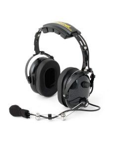 Rugged Radios H22 Over the Head (OTH) Headset for 2-Way Radios - Black Carbon Fiber H22-CF