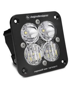 Baja Designs Auxiliary LED Light Pod Each Black Angle Flush Mount Squadron Sport Series Driving/Combo Pattern Clear Lens Universal 551003