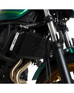 R&G Racing Black Branded Radiator Guard For 2017-2024 Kawasaki Ninja 650 EX650