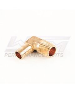 WSM 1/2'' Hose x 3/8'' Male Hose Barb 90 Degree Elbow COU220LF
