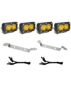 Baja Designs Fog Pocket Light Kit Dual S2 Sport Series Wide Cornering Pattern Baja Amber Lens 448259
