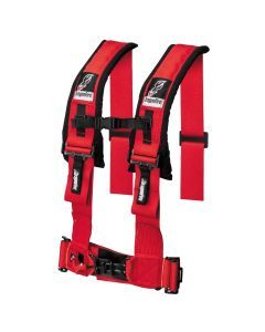 DragonFire Racing Harness Restraint - Red - H Style - 4-Point - 3" Buckle - 14-0042