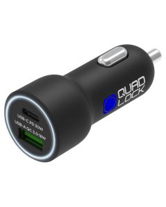 Quad Lock 48W Dual Car Charging USB-C & A QLA-DCC-2