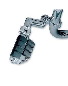 Kuryakyn Chrome Offset 1" Engine Guard Frame Mount Dually Iso Pegs Set Harley