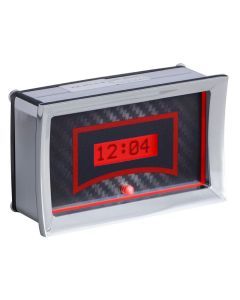 1957 Chevy Car Digital Clock, Carbon Fiber Style Face, Red Display
