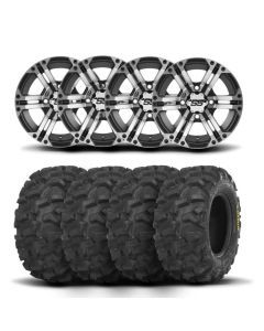 ITP SS212 12" Machined Black Wheels And Blackwater Evolution Tires [27x11-12]