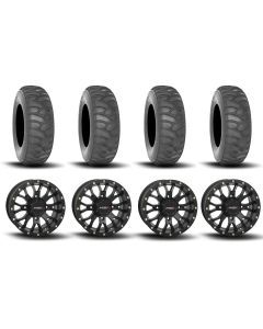 System 3 ST-3 Simulated Beadlock Matte Black 15" Wheels And SS360 Sand/Snow Tires [32x10-15]