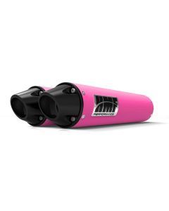 HMF Muffler Can-Am Renegade 1000 12-25 Pink Performance Dual Slip On Exhaust Black Euro End Cap