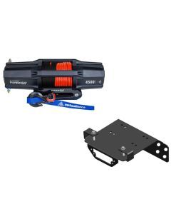 Viper V2 UTV Winch Kit 4500 lb Wide Spool With 60 Feet Orange Synthetic Rope With Mount For Kawasaki Teryx KRX 1000 2020-2021