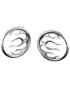 New Harley FLHTK Ultra Limited 2010-2013Flame Speaker Grills Chrome by Kuryakyn