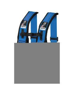 DragonFire Racing Harness Restraint - Blue - H Style - 4-Point - 3" Buckle - 14-0043