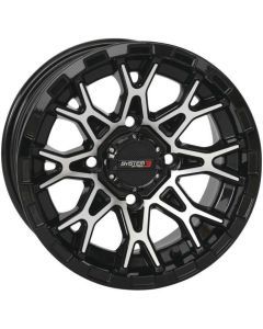 System 3 ST-6 Aluminum Gloss Black/Machined Wheel 12x7 4/110 2+5 (-47mm)