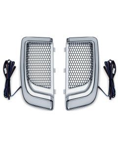 Kuryakyn Tracer LED Fairing Lower Grills Chrome