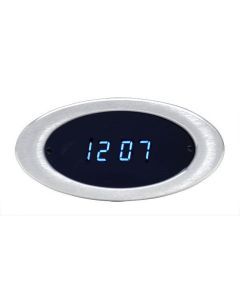 Dakota Digital Ion Series Digital Clock Gauge Oval Satin / Chrome Bezel ION-16-1