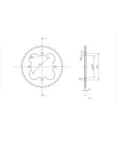 BikeMaster Rear Steel Sprocket For Honda TRX90EX FourTrax 1993-2001 Black