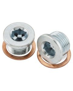 Vance & Hines 16925 2-pc O2 Sensor Port Plug Block Off Kit w/ Crush Washer 18mm x 1.5