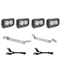 Baja Designs Fog Pocket Light Kit Dual S2 Sport Series Wide Cornering Pattern Clear Lens 448238