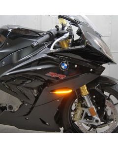 New Rage Cycles LED Replacement Turn Signals Front Black - S1000RR-FB