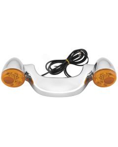Letric Lighting Rear Light Bar With Signals Chrome Amber