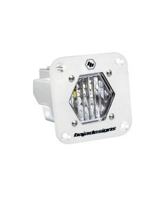 Baja Designs Auxiliary LED Light Pod Each White Flush Mount S1 Series Wide Cornering Pattern Clear Lens Universal 381005WT