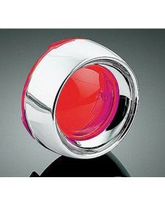 KURYAKYN RED CHROME DEEP DISH BEZELS 2010-2017 HARLEY BULLET TURN SIGNALS 2109