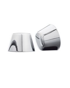 KURYAKYN CHROME FRONT AXLE CAPS 2008-2017 HARLEY TOURING, 2008-17 SPORTSTER 1214