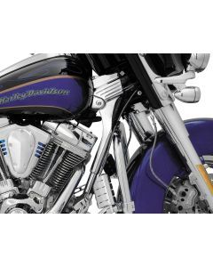 Harley-Davidson FLHR Road King 1995-2005 Deluxe Neck Covers Chrome by Kuryakyn