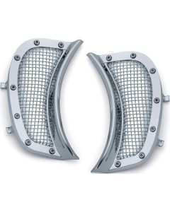 Kuryakyn Mesh Headlight Vent Accents Chrome