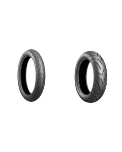 Bridgestone Battlax Adventurecross Scrambler AX41S 120x70x17 And Battlax Adventure A41 160x60x17 Full OEM Tire Set For Honda NC750X 2016+
