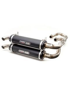 Trinity Racing Stage 5 Dual Full System Exhaust Black Muffler TR-4162D-BK