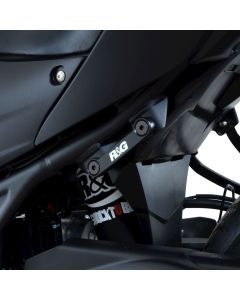 R&G Racing Black Footrest Delete Blanking Plate Kit For 2018-2024 Yamaha MT-03