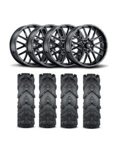 ITP Hurricane 18" Matte Black Wheels And Cryptid Tires [34x10-18]