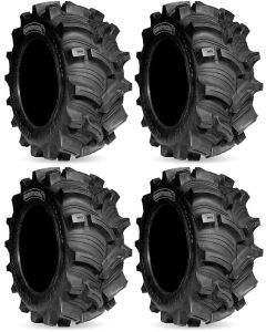 Four 4 Kenda Executioner ATV Tires Set 2 Front 27x10-12 & 2 Rear 27x12-12 K538