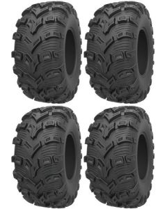 Four 4 Kenda Bearclaw EVO ATV Tires Set 2 Front 26x9-14 & 2 Rear 26x11-14 K592