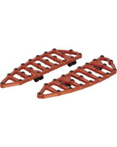Arlen Ness MX Orange Driver Floorboards 410-011