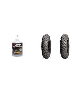 Set of 2 Terracross R/T XD Radial Front Tires 25x8R-12 6-ply with Sealant