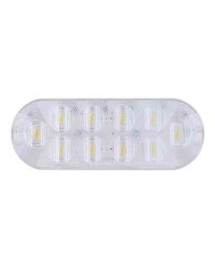 LED Clear 6" Oval back-up light, recess mount, standard 2-pin connection, 12 Volt