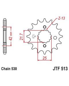 JT Sprockets Front Steel Countershaft Sprocket 14 Tooth 14T 530 Chain For Suzuki GSXR750 F 1985 JTF513.14
